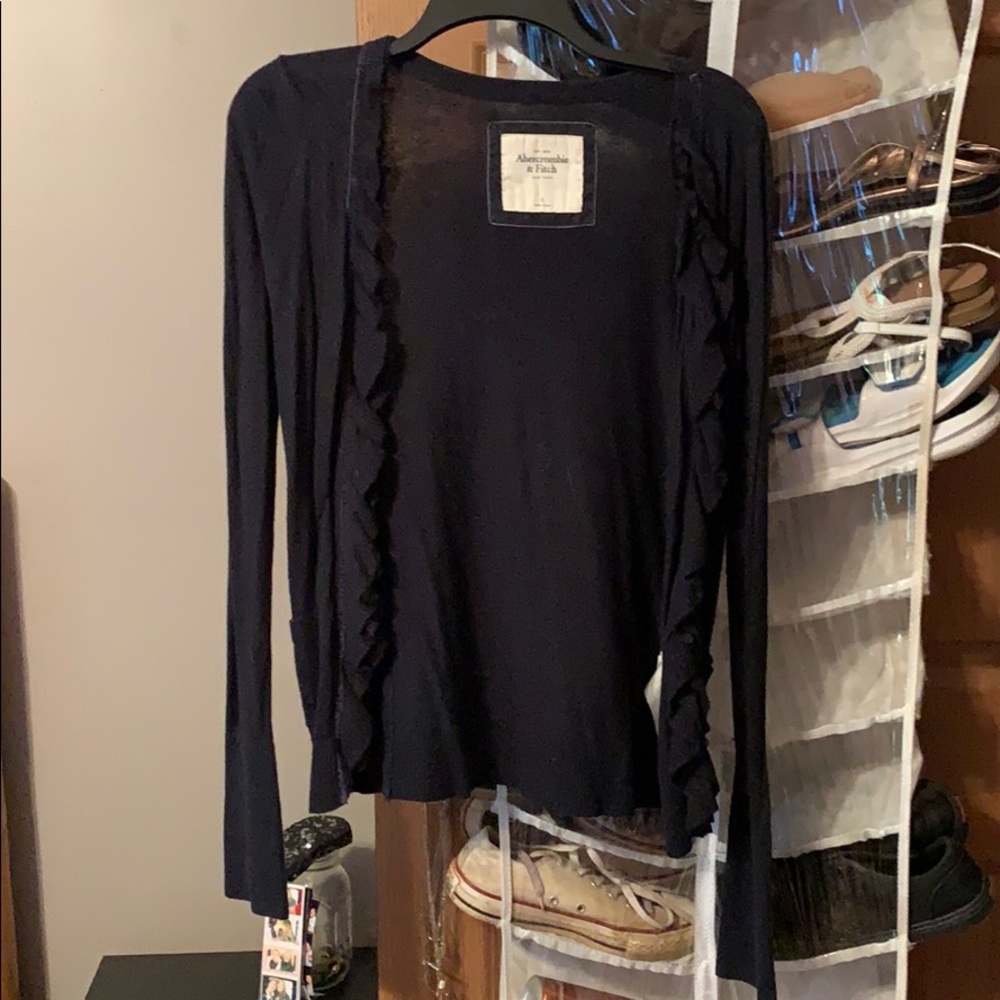 navy blue cardigan